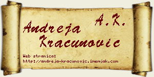 Andreja Kračunović vizit kartica